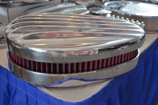 ribbed chrome air cleaner