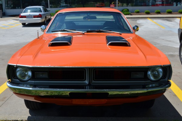 1971 dodge demon, front hood and grille