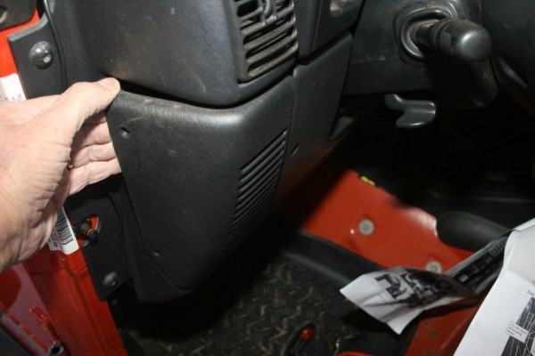 removing interior dash panel on jeep wrangler tj