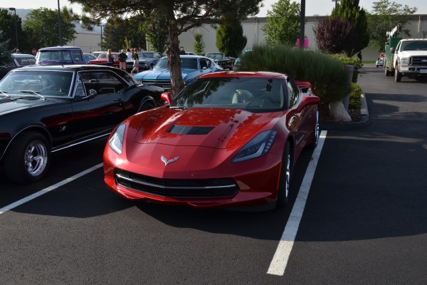 c7 corvette in parking lot