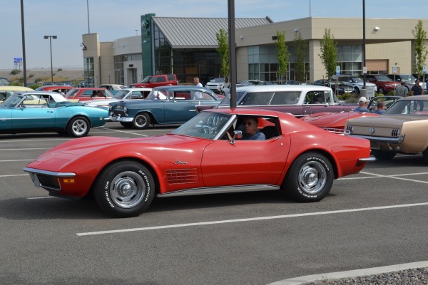 early c3 corvette stingray at local cruise-in car show