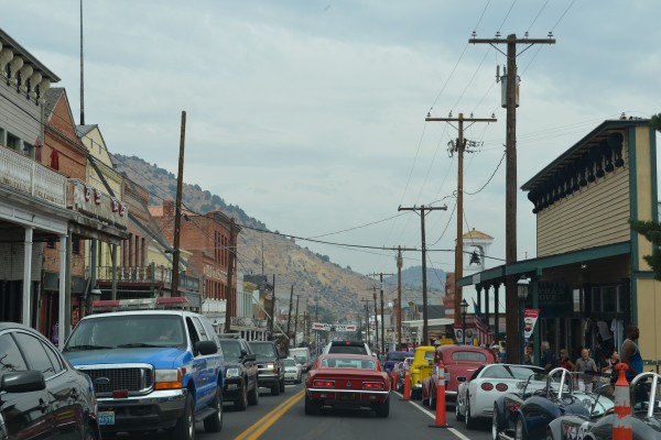 classic cars in virginia city during hot august nights