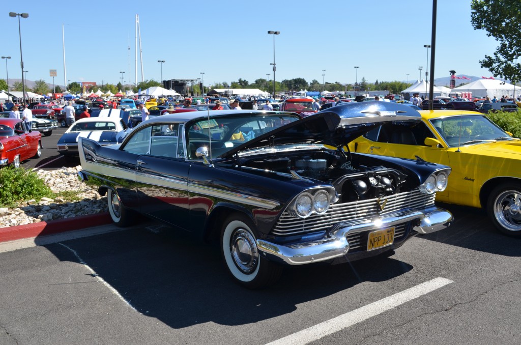 black plymouth fury coupe at car show