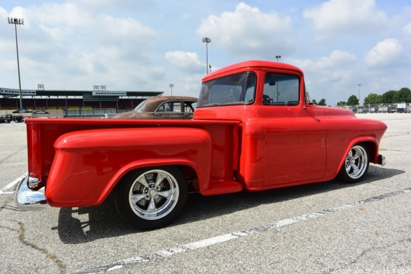 lowered hot rod truck at 2015 NSRA Street Nationals