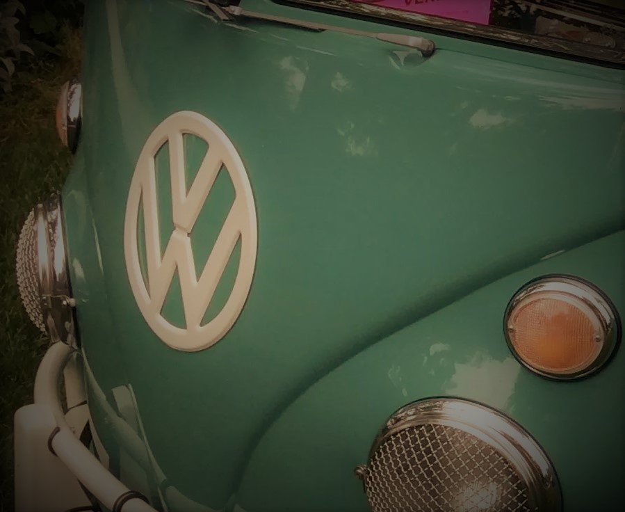Stylized Version of Volkswagen VW logo from vintage transporter Bus
