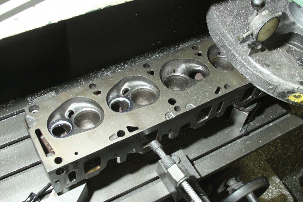 Milling a ford engine cylinder head