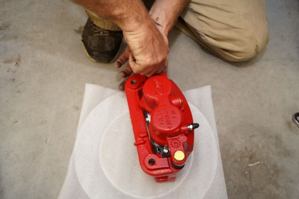 painting a caliper red
