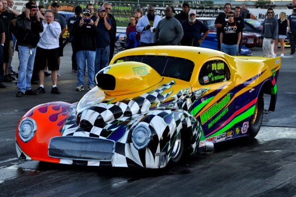 willys pro mod stock altered at dragstrip