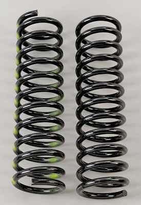 a pair of BLACK Automotive COIL SPRINGs