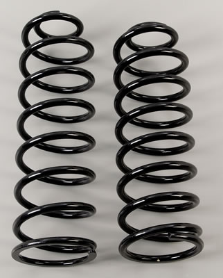 a pair of BLACK Automotive COIL SPRINGs