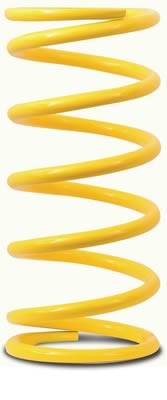 a yellow automotive coil spring