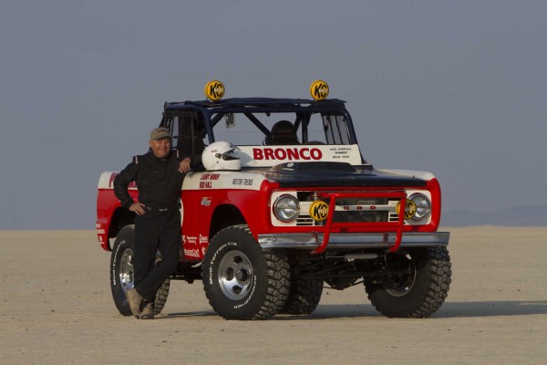 rod hall and his restored race ford bronco