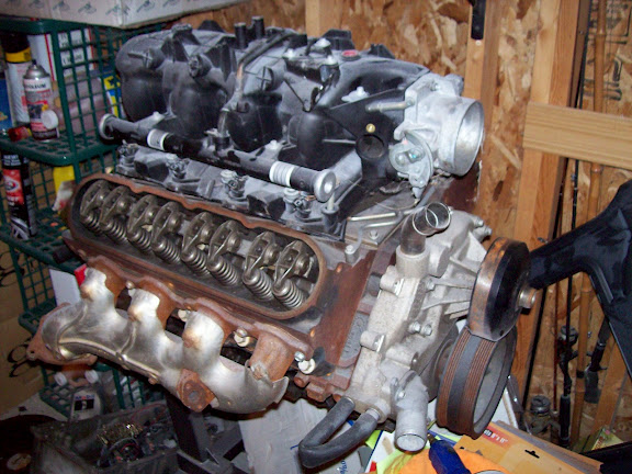 an ls engine on a stand
