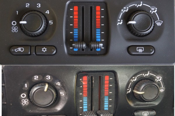 chevy Silverado HVAC control panel old/new comparison