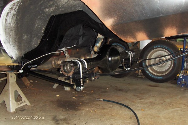 rear axle fitting in a 2968 dodge charger restomod