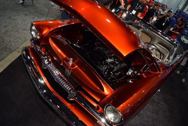 1956 plymouth convertible concept on display at sema 2015