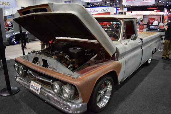 vintage chevy truck with patina at SEMA Show 2015
