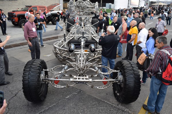 valyrian steel wild custom show car on display at SEMA show 2015 top view