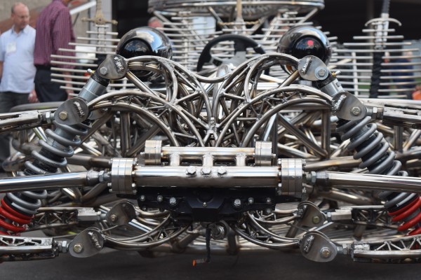 valyrian steel wild custom show car on display at SEAM show 2015, steering rack