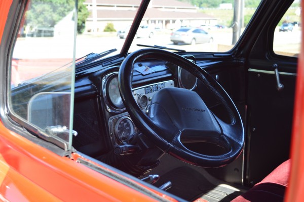 interior of a Dodge B Series Hotrod truck