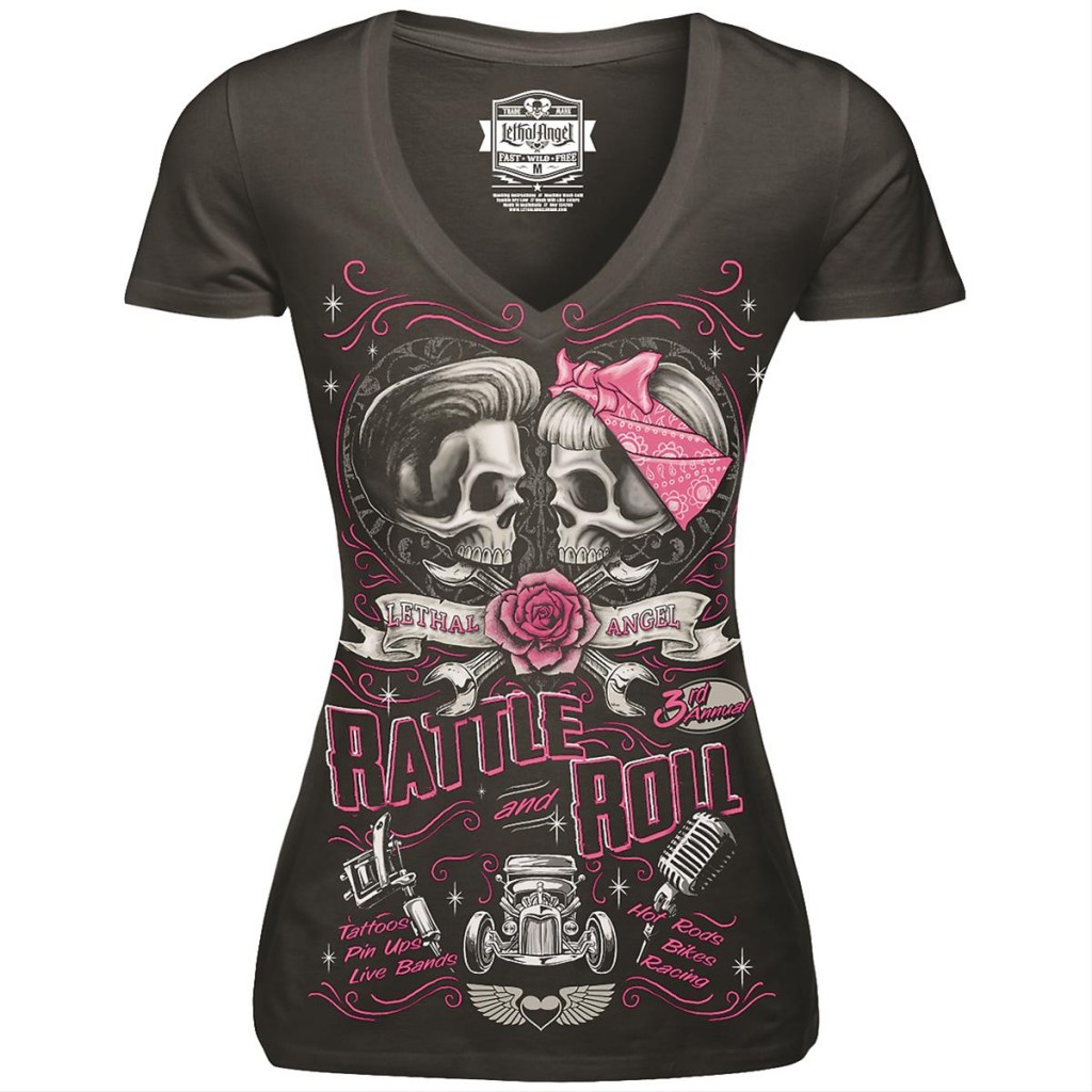 Lethal Angel Rattle and Roll Ladies T-Shirt