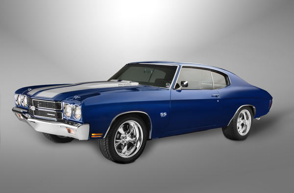 blue chevy chevelle ss muscle car