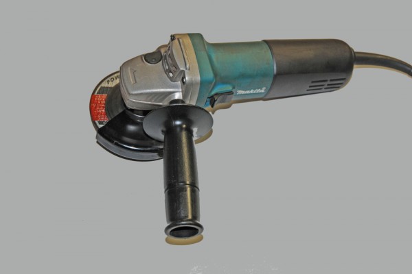 an electric angle grinder