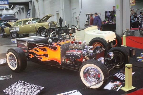 flamed ford t bucket hot rod