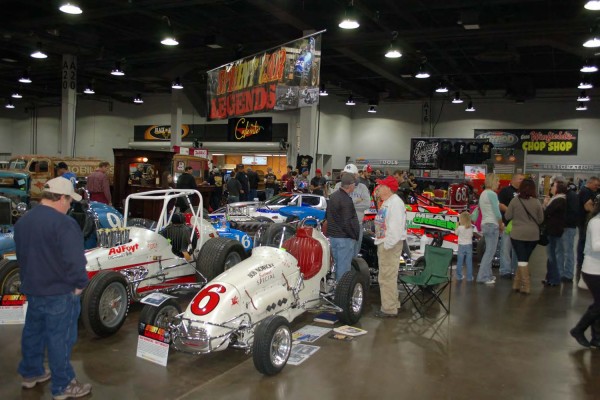 midget race cars at indoor car show