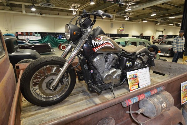 flying tigers themed American v-twin custom motorcycle