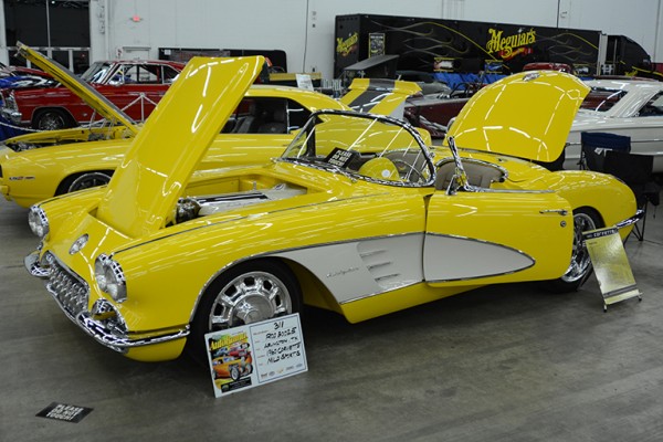 yellow 1960 chevy corvette