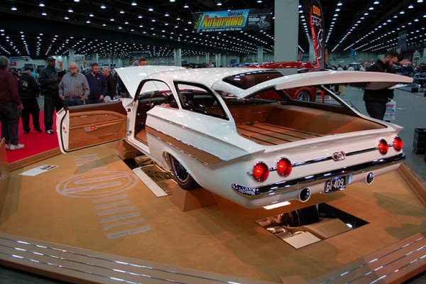 1961 custom Chevy impala show car, rear driver side