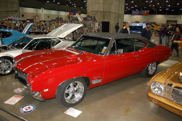 buick wildcat fastback coupe at indoor car show