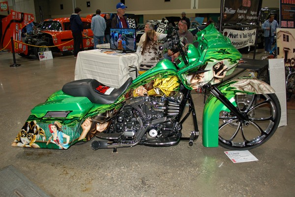 custom bagger style american v-twin motorcycle