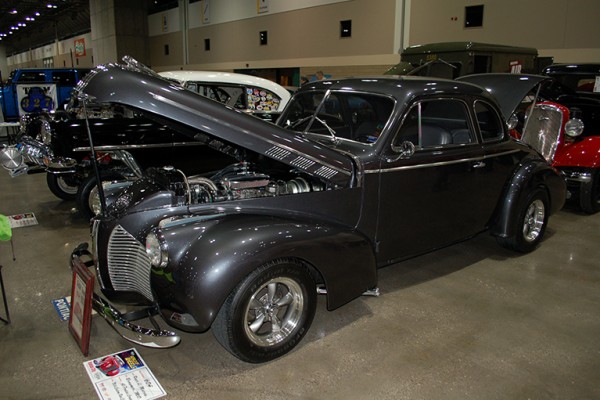 vintage business coupe at indoor car show