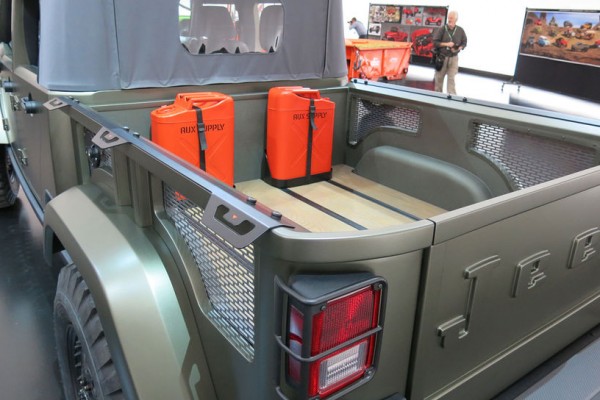 Jeep Crew Chief 715 concept truck jerry cans in bed
