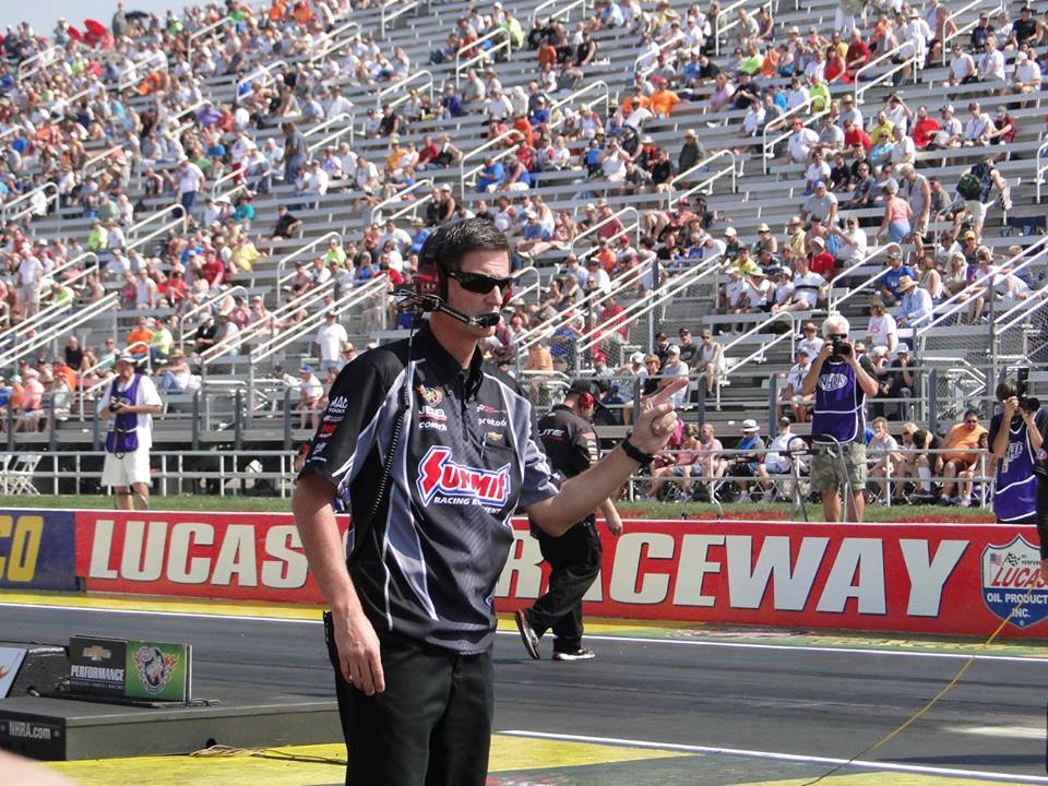 nhra crew chief at a race
