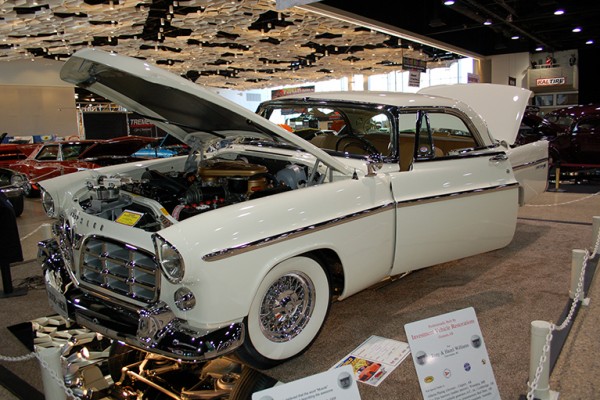 vintage Chrysler 300 at indoor car show
