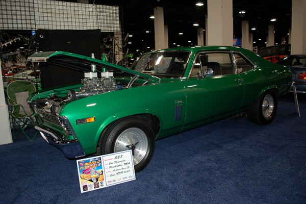 supercharged chevy nova ss at car show
