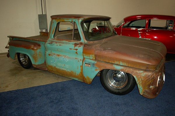 vintage chevy truck with heavy patina