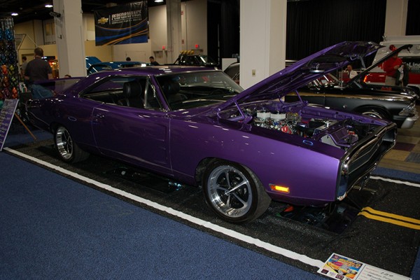 1970 customized purple dodge charger