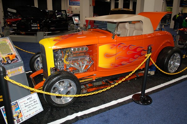 flamed ford roadster show car