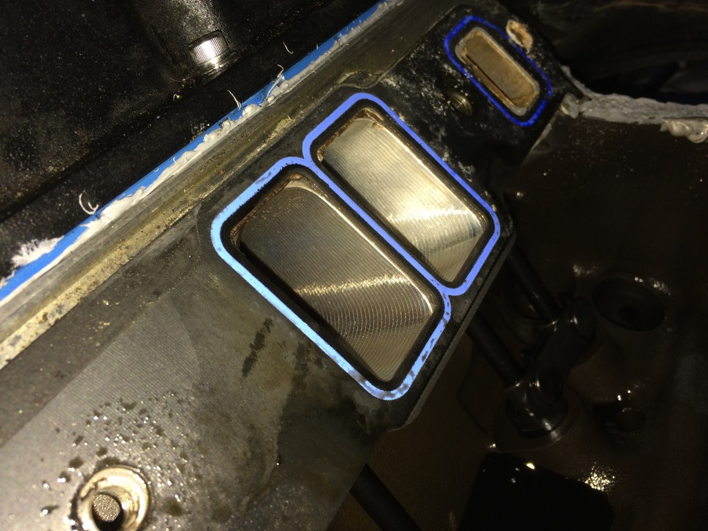 close up of ports on a intake manifold