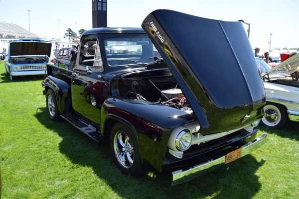 ford vintage truck at a car show