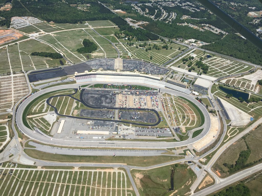aerial view of atlanta speedway and motorama 2016