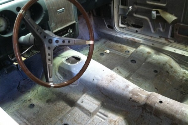 stripped interior of an AMC AMX