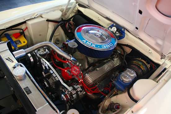 amc 390 v8 engine in an AMC AMX from 1969