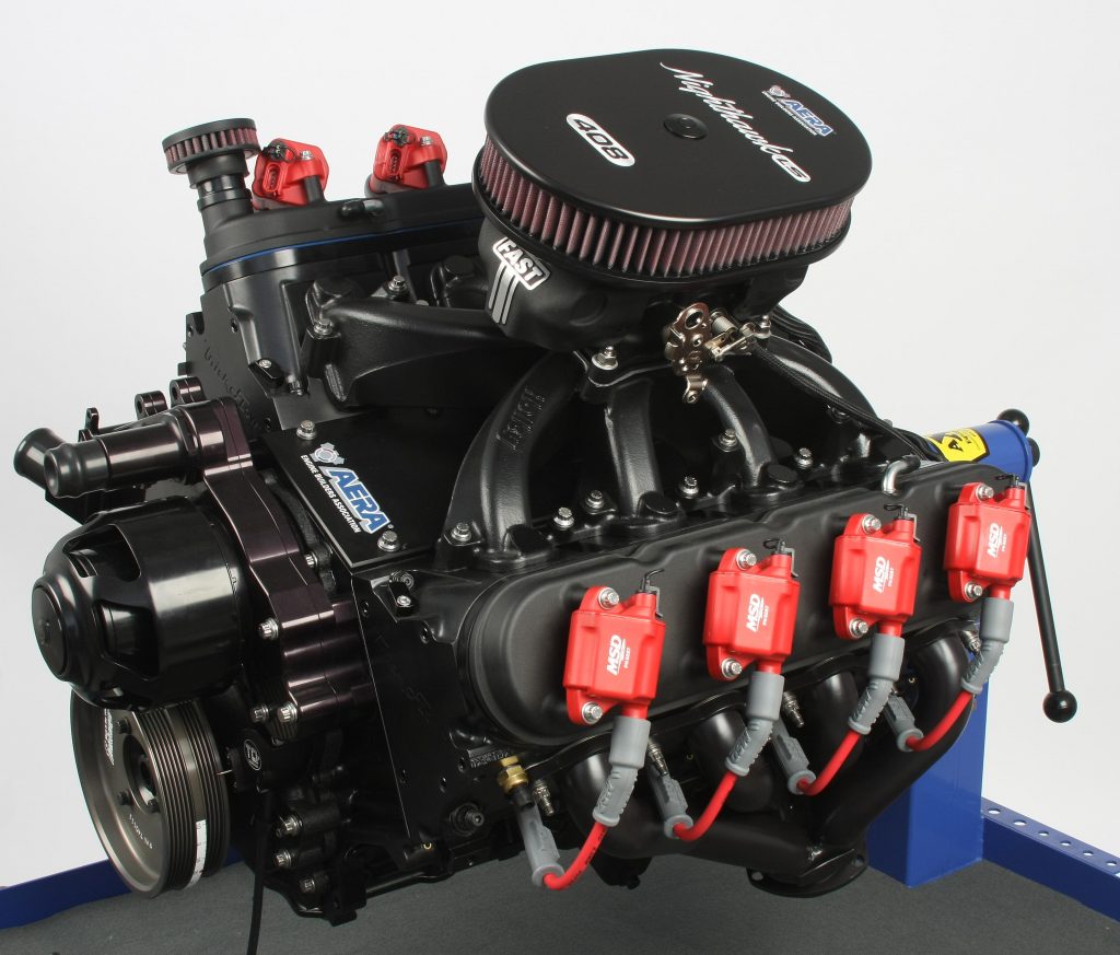 built gm ls engine in all black finish