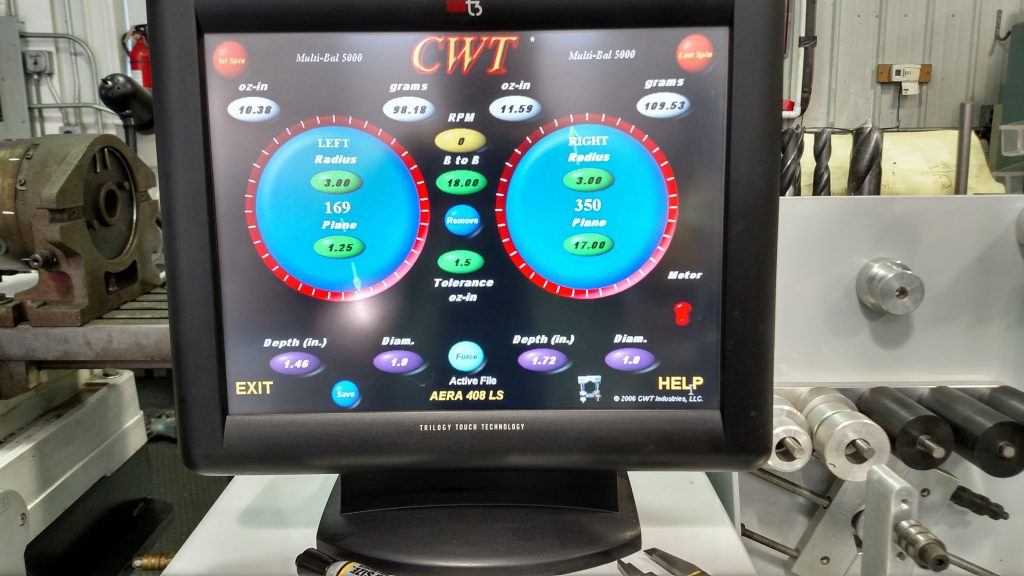 digital display of crankshaft balancing process