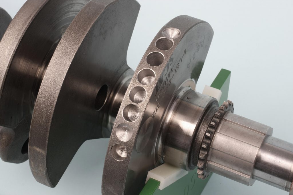 balancing weight relief holes on crankshaft